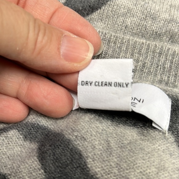 MAGASCHONI CASHMERE Grey/Black Camouflage City-Chic Casual Raglan SLV Sweater L - Picture 14 of 16